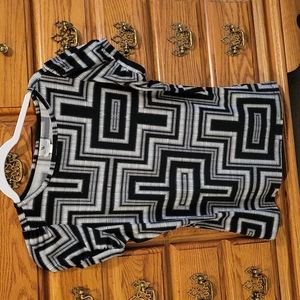 Worthington women's petite medium geometric Stretchy top